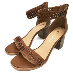 CL by Laundry Womens Sz 7.5 Block Heel Sandals